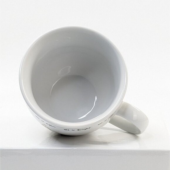 Pottery Barn Holiday Cheer Mug All is Calm All is Bright Christmas Mug Cup Large - Picture 6 of 6